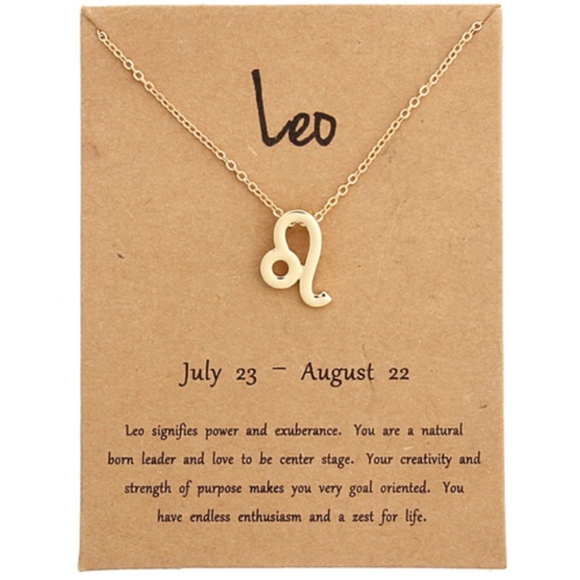 Golden Threads Jewelry - Zodiac Charm Pendant Necklace LEO